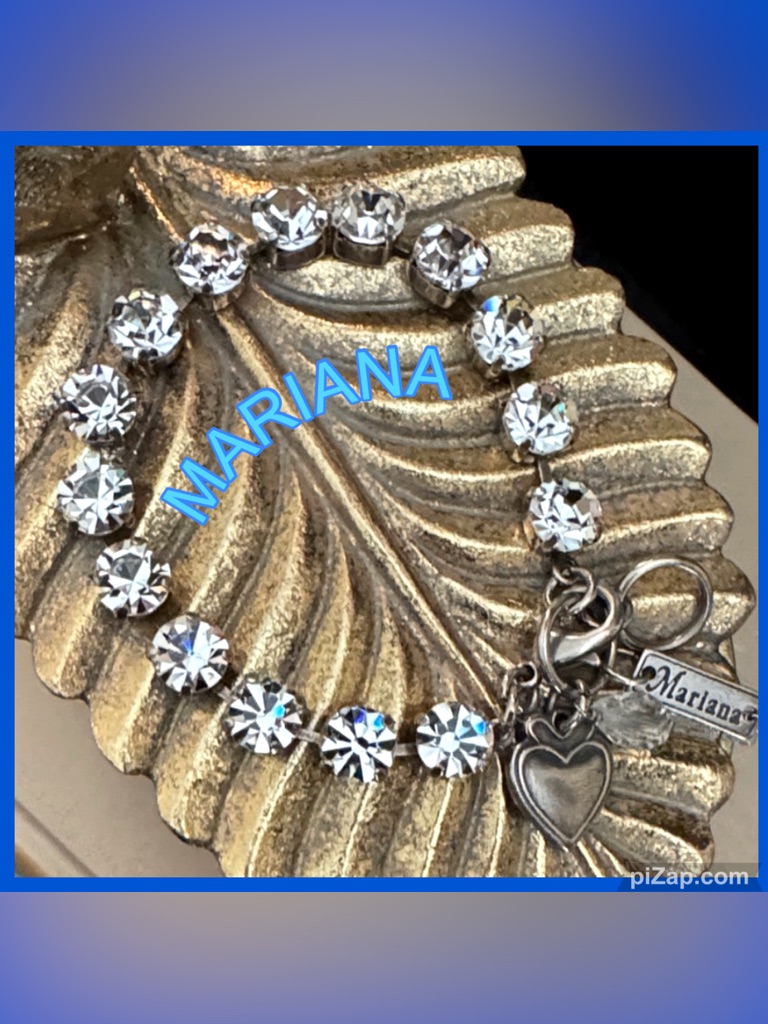 Mariana Tennis Bracelet-Authentic Round-Cut Clear Crystal Stones In Cup Setting 103$